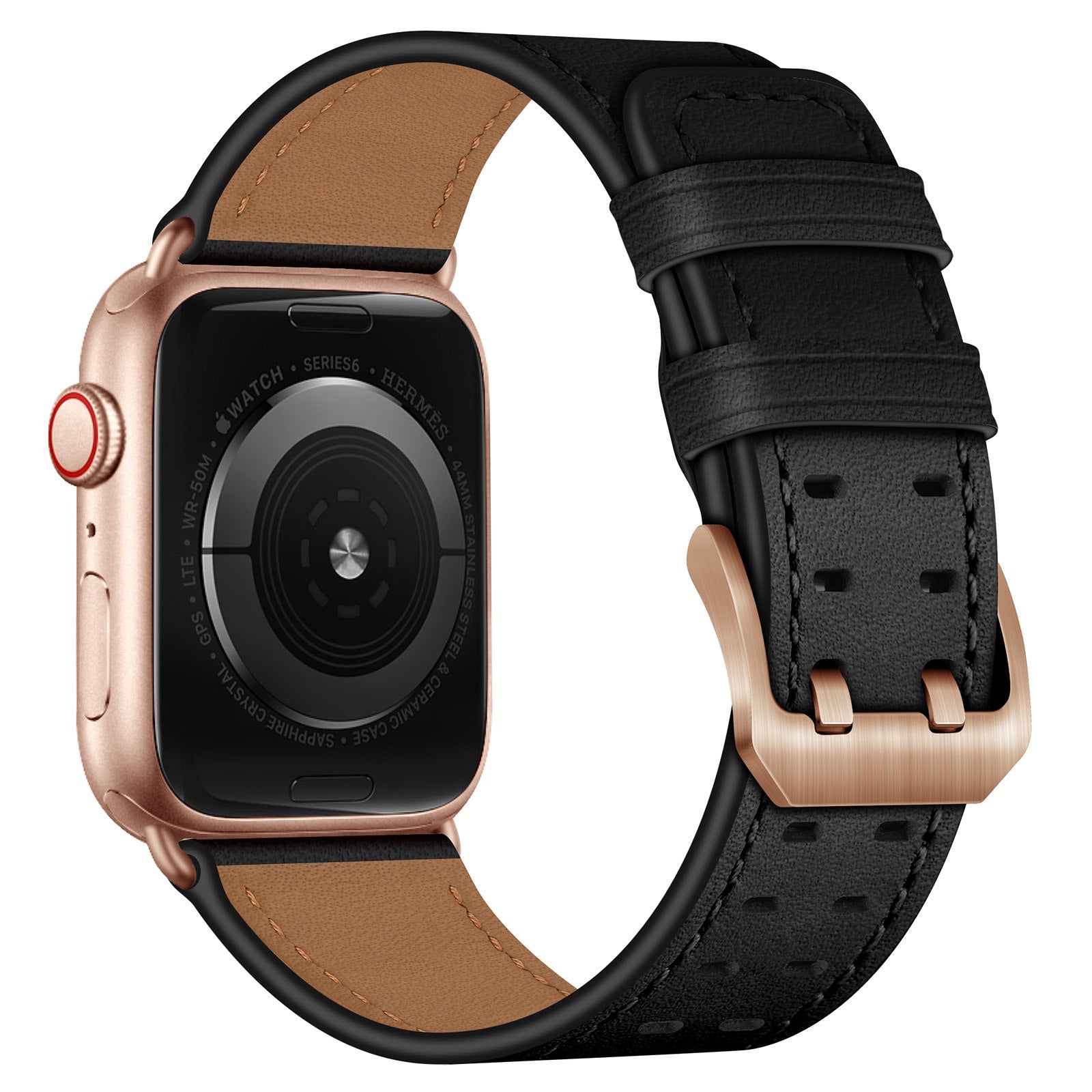 For Apple Watch Series 9 8 7 41mm 6 5 4 SE (2023) SE (2022) SE 40mm 3 2 1 38mm Watch Band Genuine Leather Strap with Stainless Steel Buckle Clasp For Apple Watch Series 9 8 7 41mm 6 5 4 SE (2023) SE (2022) SE 40mm 3 2 1 38mm Watch Band Genuine Leather Strap with Stainless Steel Buckle Clasp